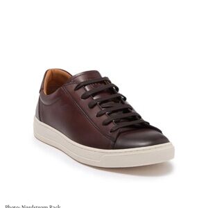Bruno Magali Men’s Diaz Leather Sneakers Dark Brown Cream Sole Lace up Sz 10.5